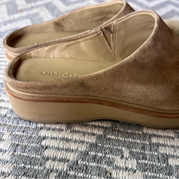 Vince Graham Slip On Mules Size 9 US 39 EU Tan Quiet Luxury Classic Minimalist - Picture 7 of 9